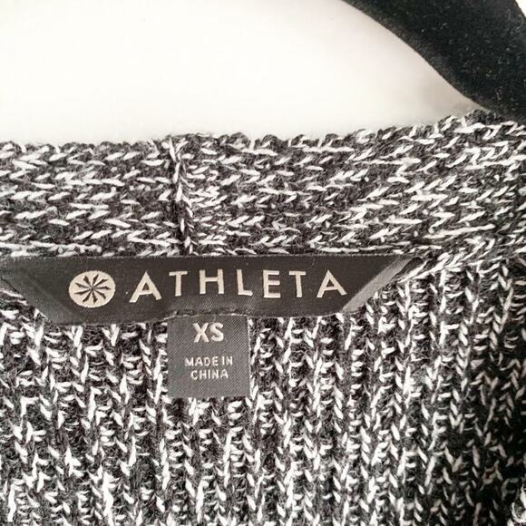 Athleta Switchback Merino Wool Blend Marled Sweater V-Neck Side Vent Knit XS - Picture 3 of 13
